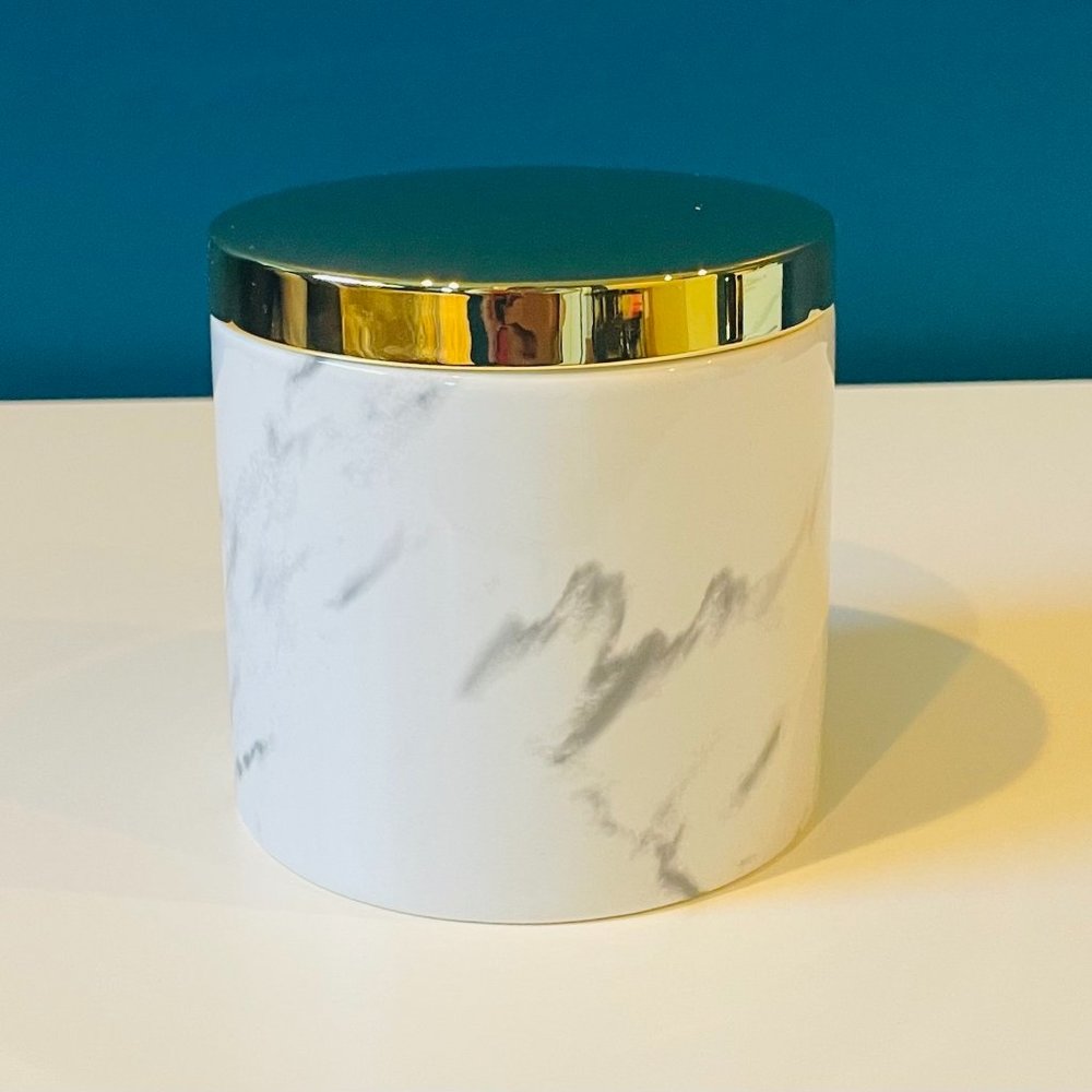 Gold & Grey Marble Canister